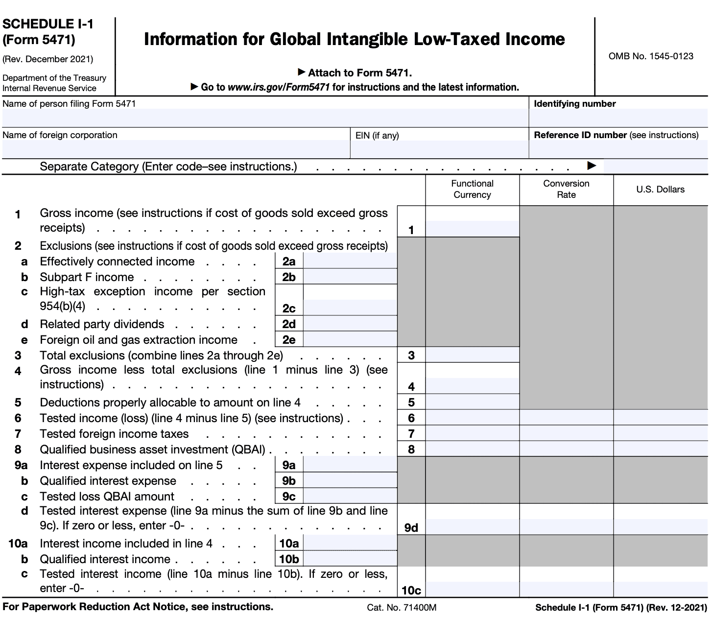 IRS Form 5471 Instructions CFC Tax Reporting For U S Persons