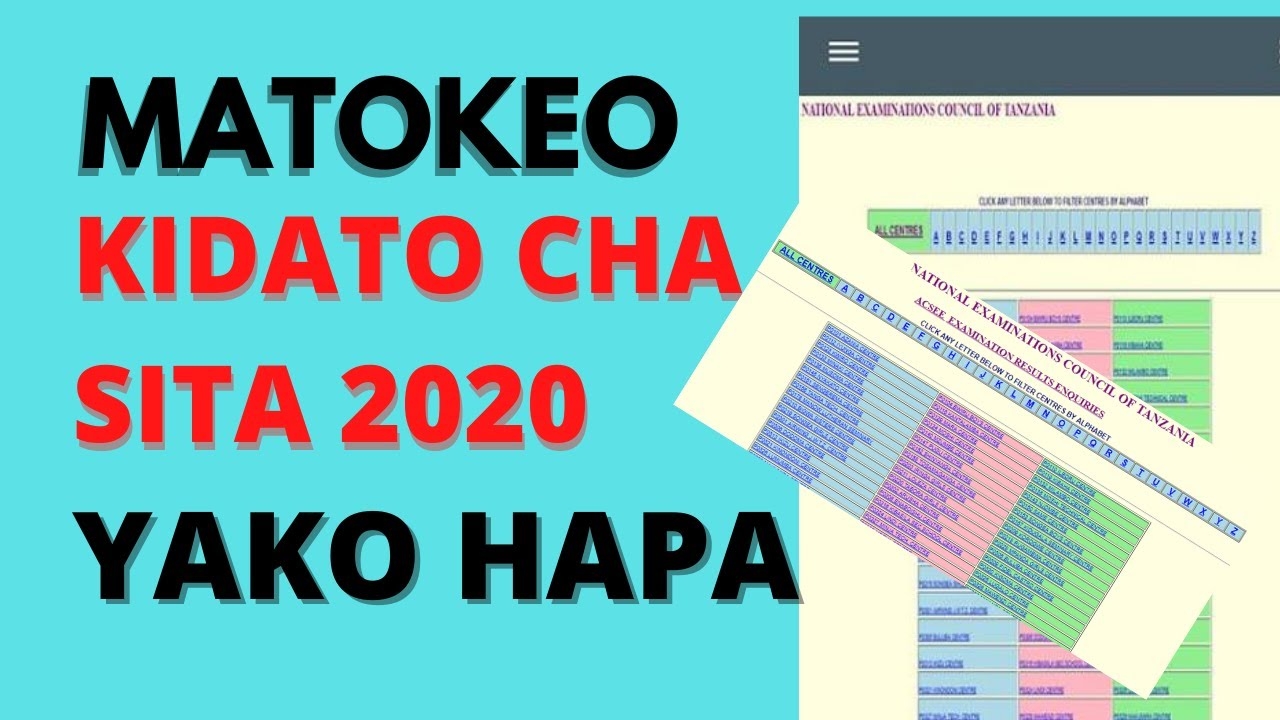 MATOKEO YA KIDATO CHA SITA 2020 2021 HAYA HAPA NECTA ONLIE NECTA FORM SIX 2020 MATOKEO 2020 
