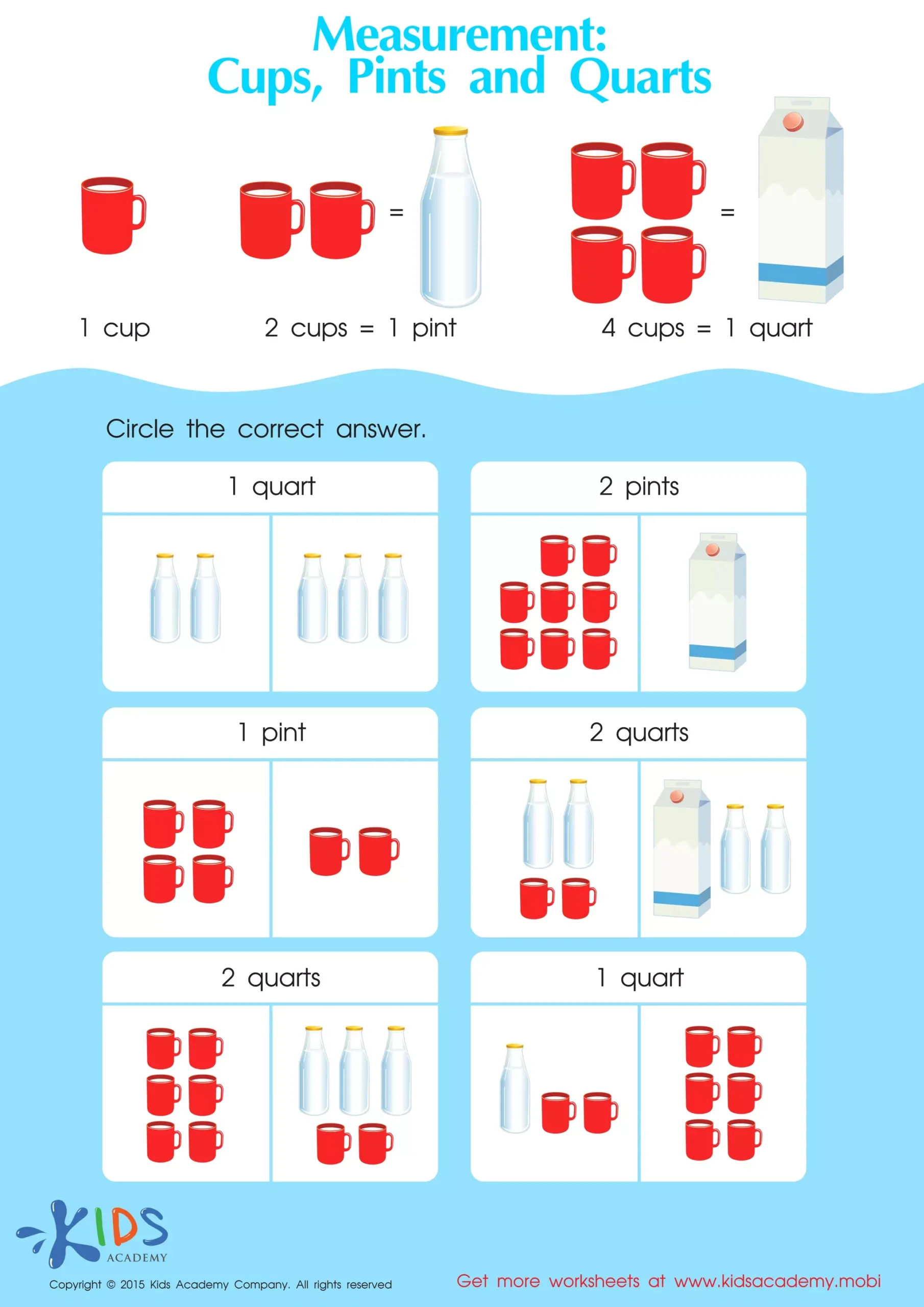 Free Printable Measuring Cup Worksheets