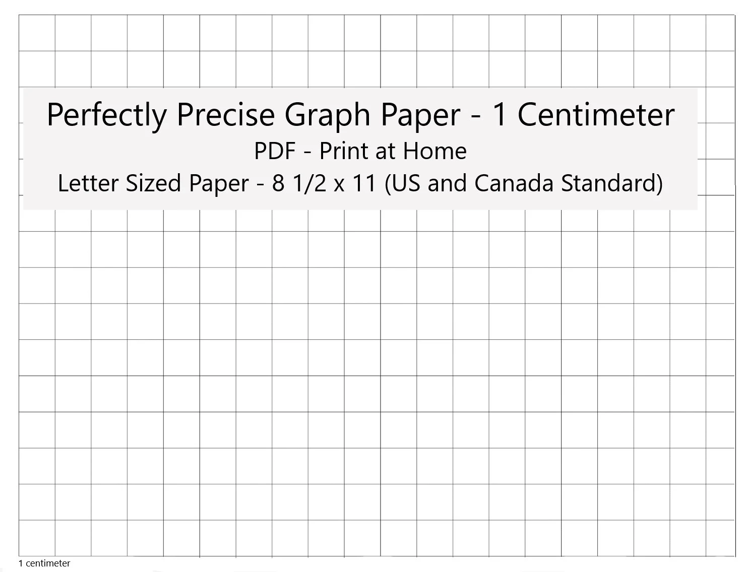 Perfectly Scaled And Precise Printable Graph Paper 1 Centimeter 