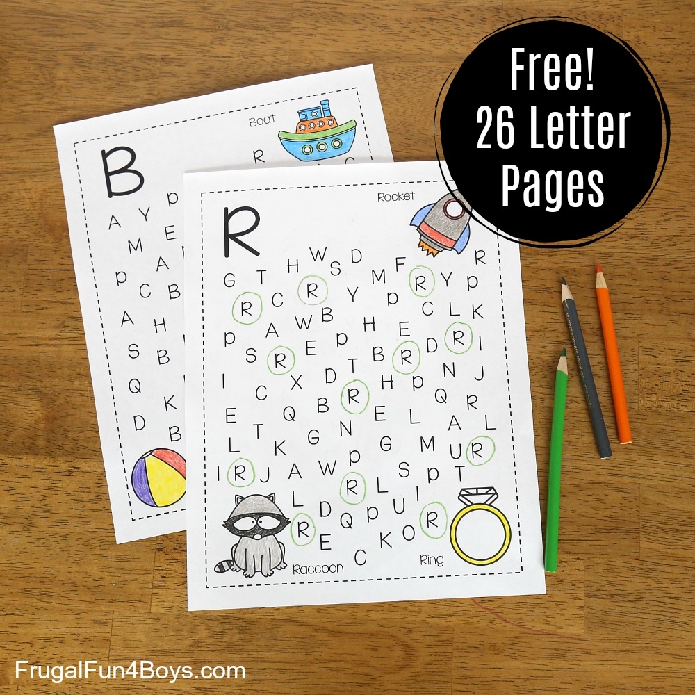 Free Printable Find The Letter Worksheets