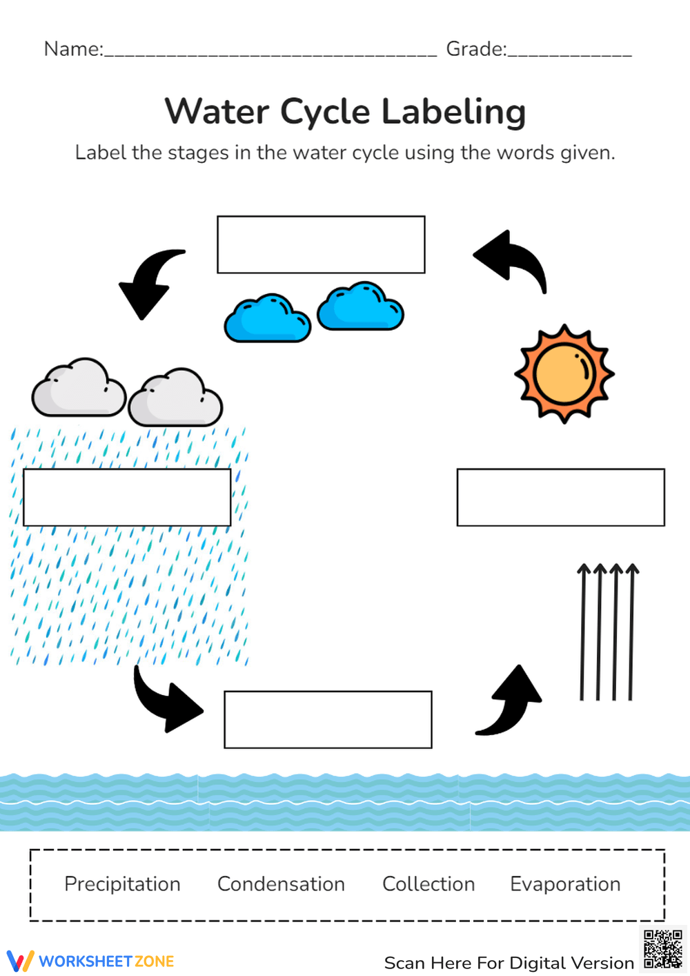 Printable Water Cycle Worksheet Pdf