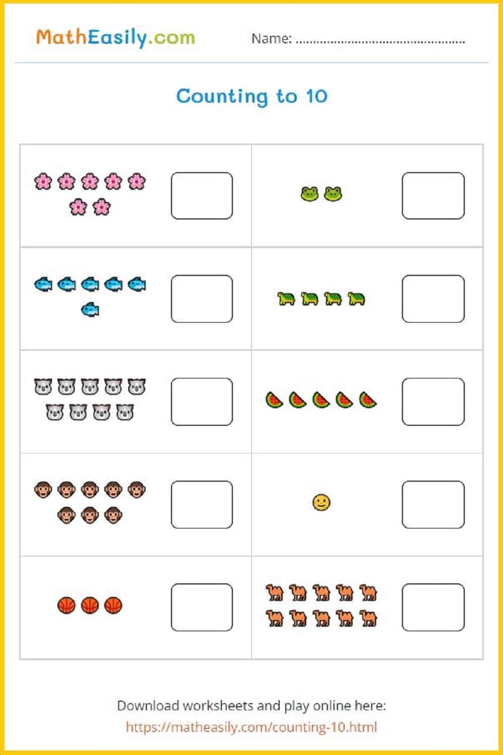 Worksheets For Kids Printable Free Math