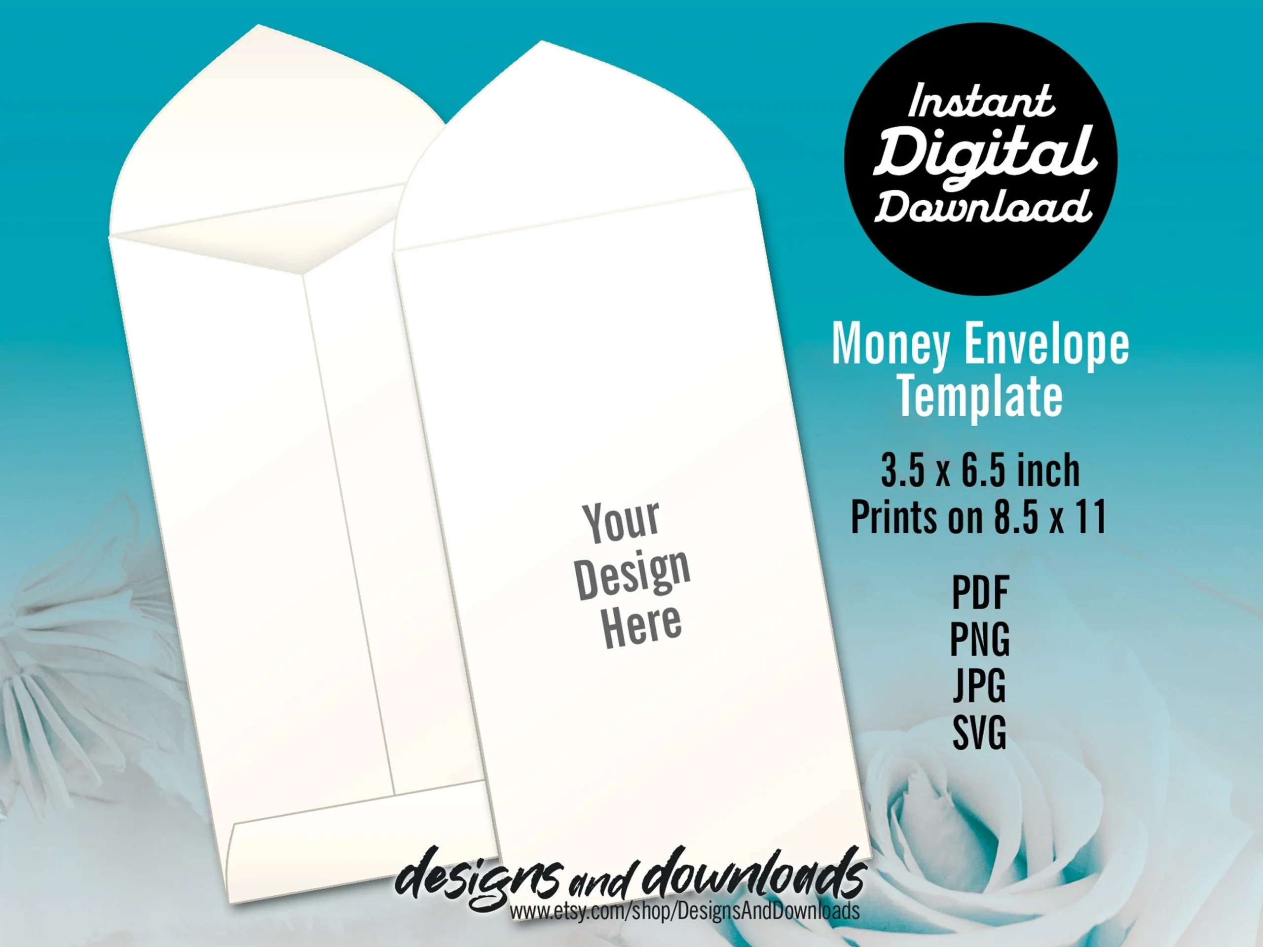 Printable Money Envelope Template Etsy