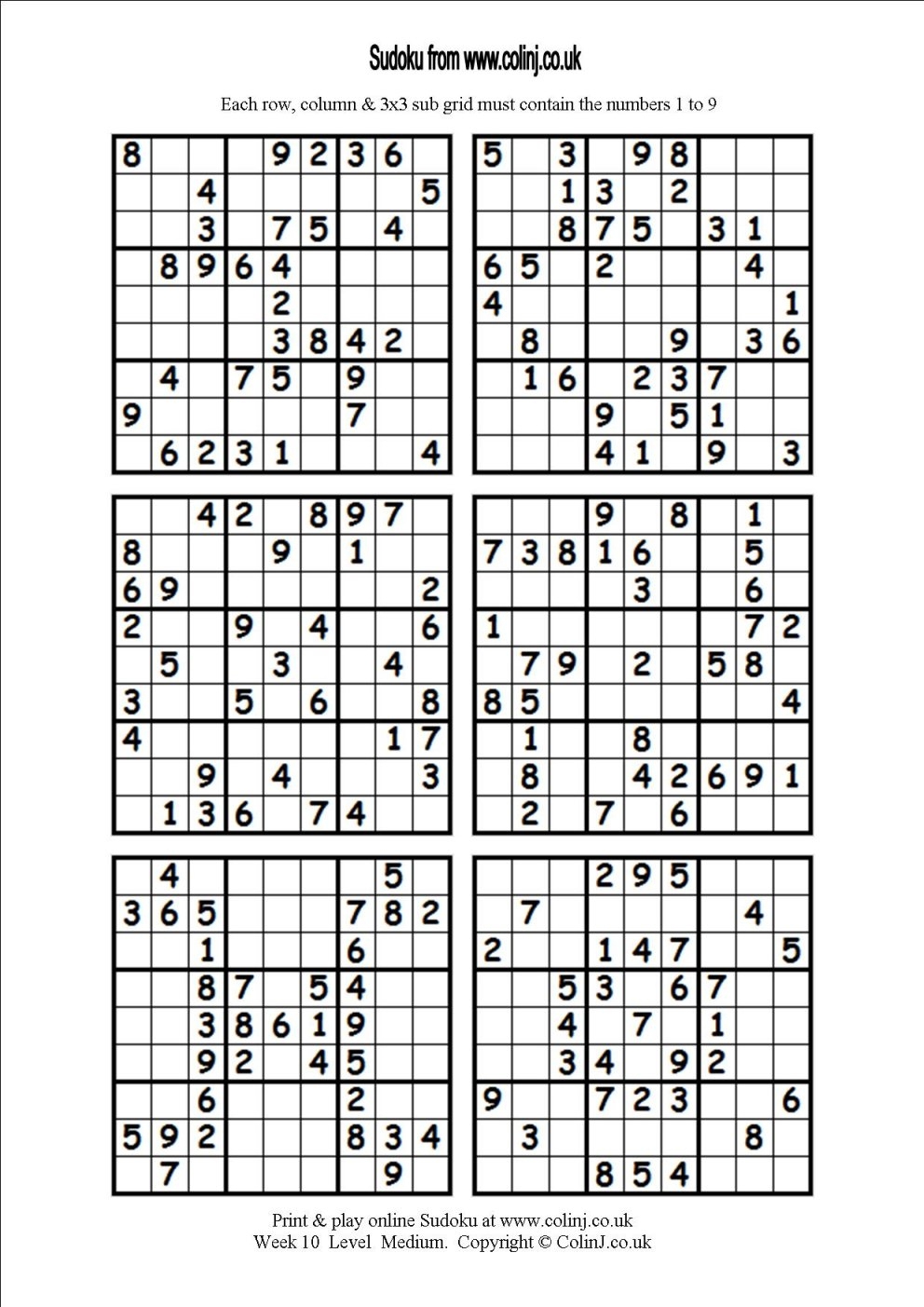 Printable Hard Sudoku Puzzles 4 Per Page