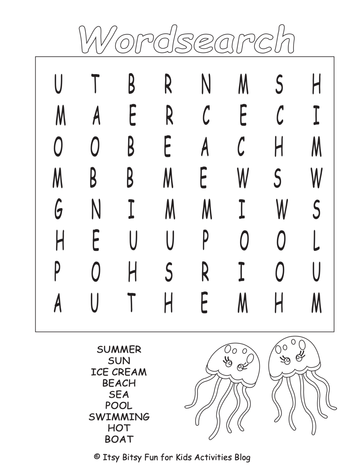 Summer Activity Sheets Printable