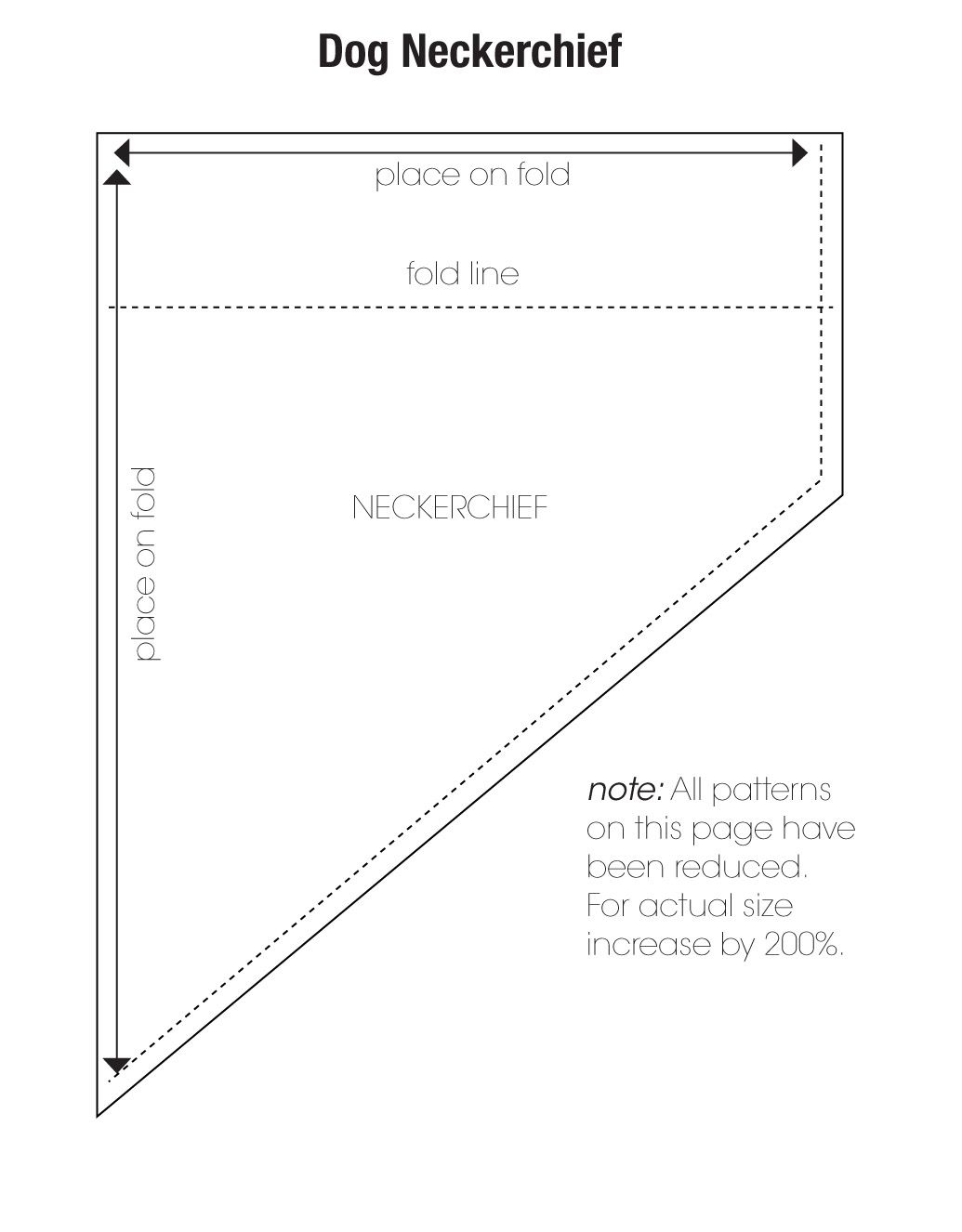 Printable Template How To Make A Dog Bandana Template Printable 
