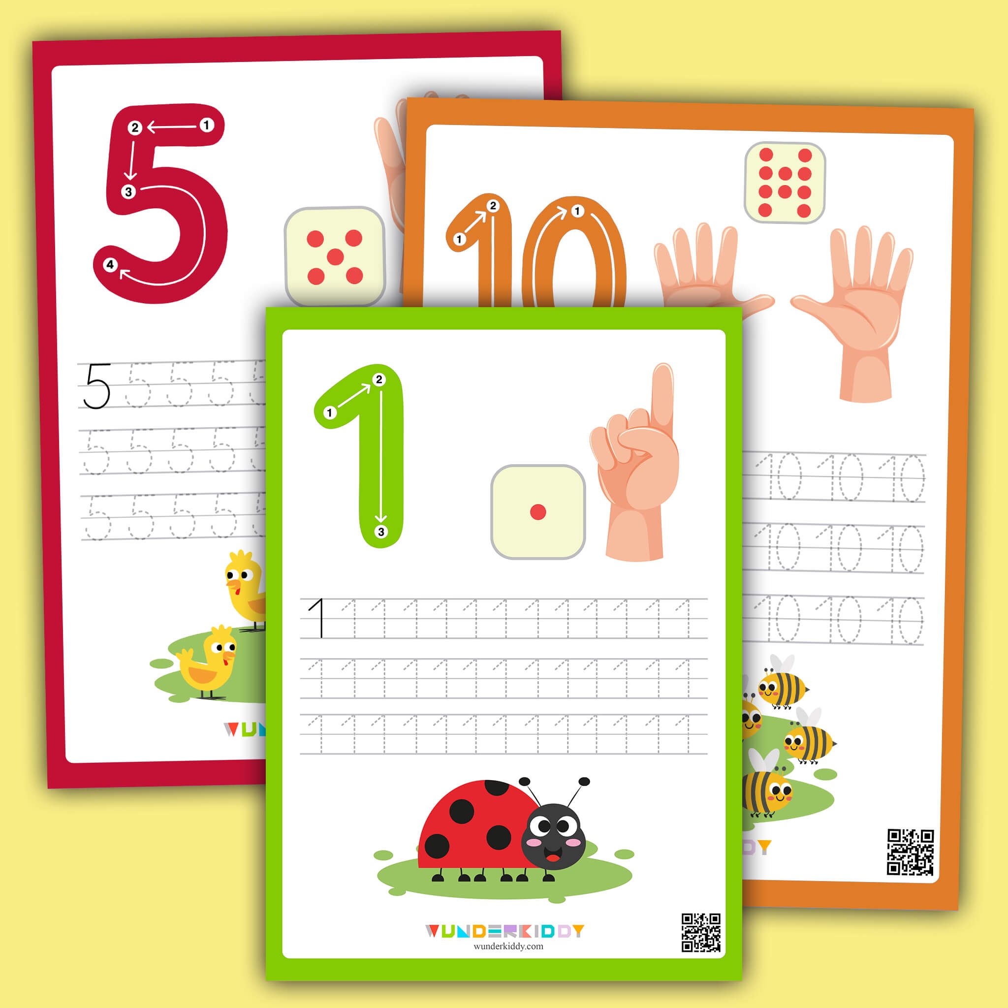 Printable Worksheets Tracing Numbers 1 10