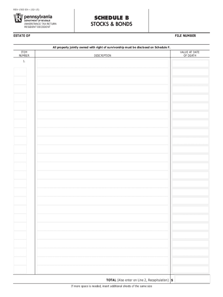 Rev 1500 Schedule B Fill Out amp Sign Online DocHub