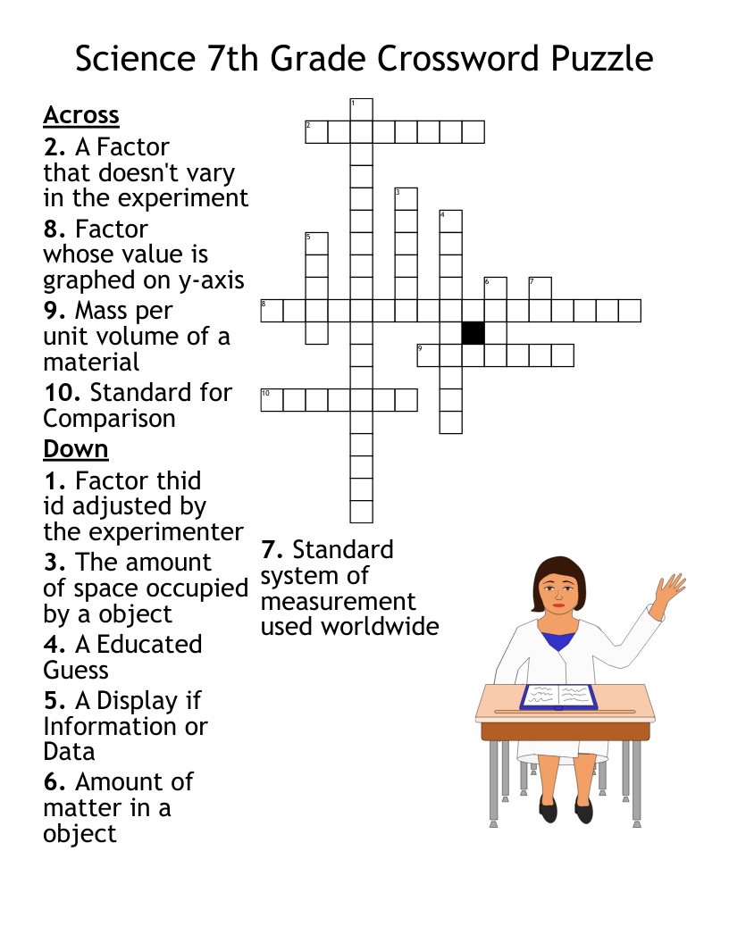Science Crossword Puzzles Printable With Answers