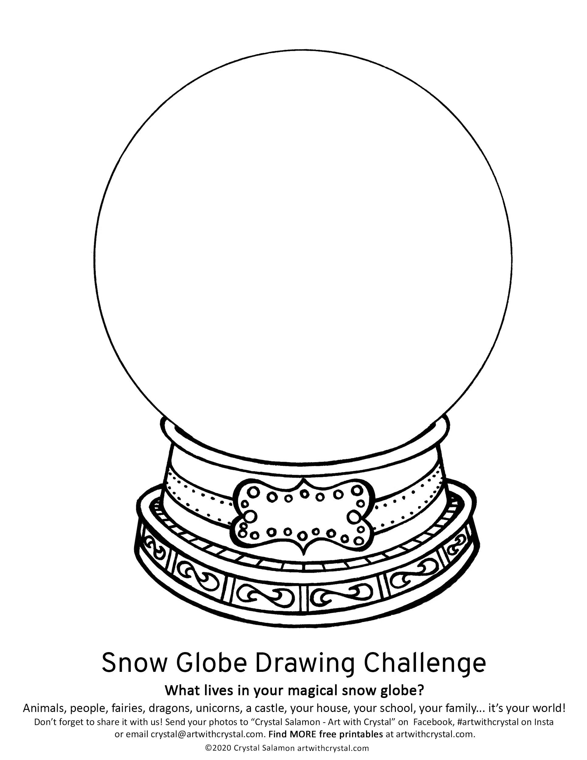 Free Printable Snow Globe Template