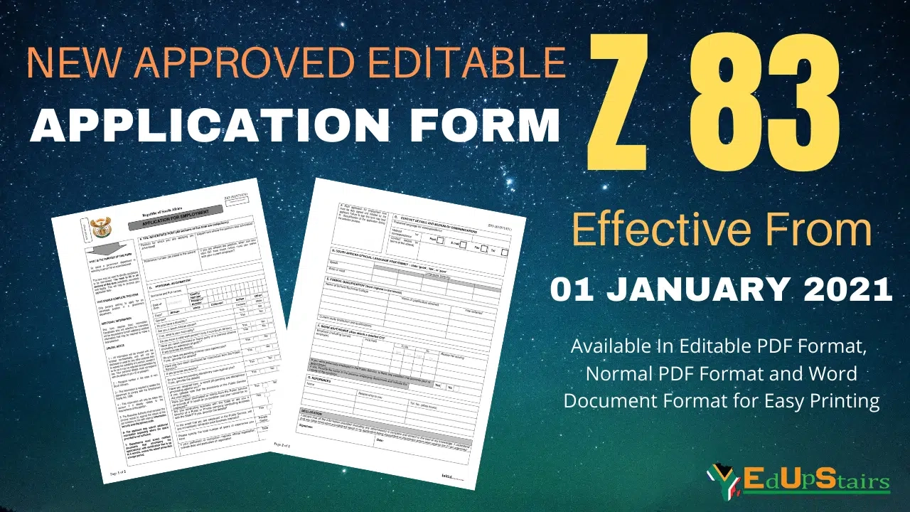 New Z83 Application Form 2025