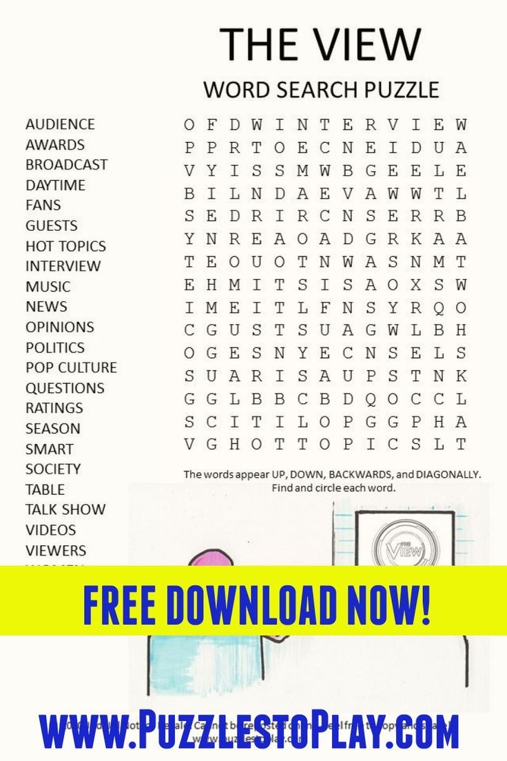 Free Printable Pop Culture Word Search