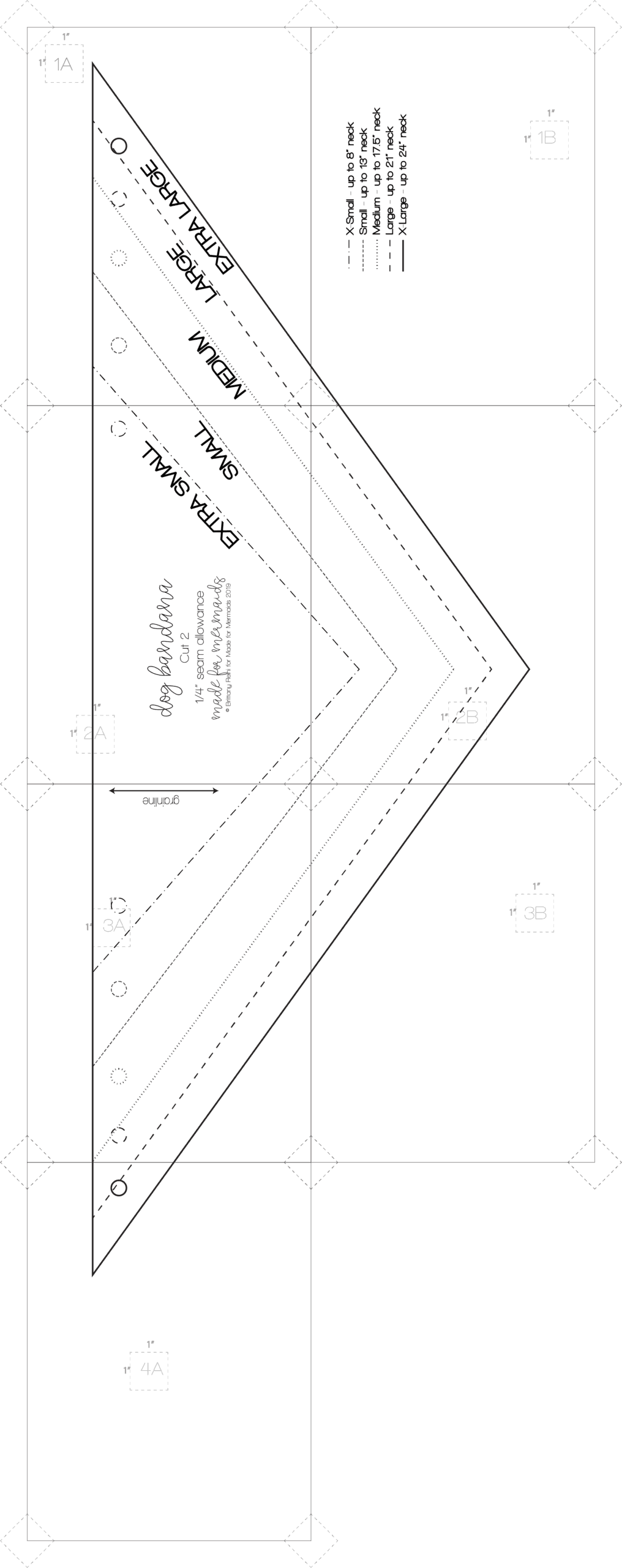 Tie Sewing Dog Bandanas Printable Template Sewing Dog Bandana How 