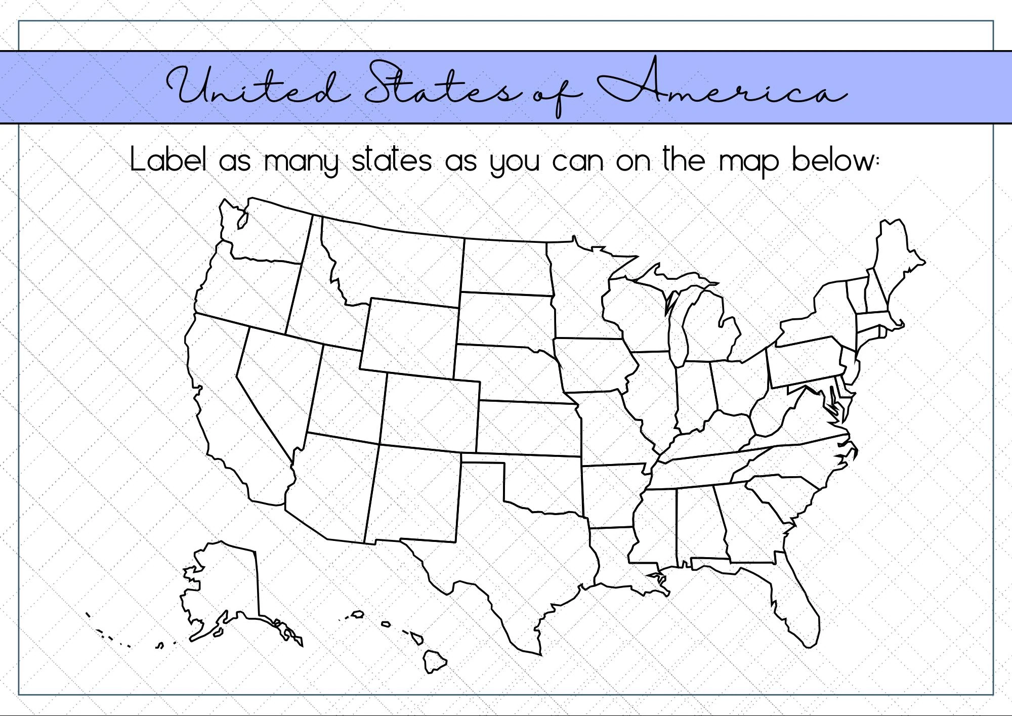 States Printable Worksheets