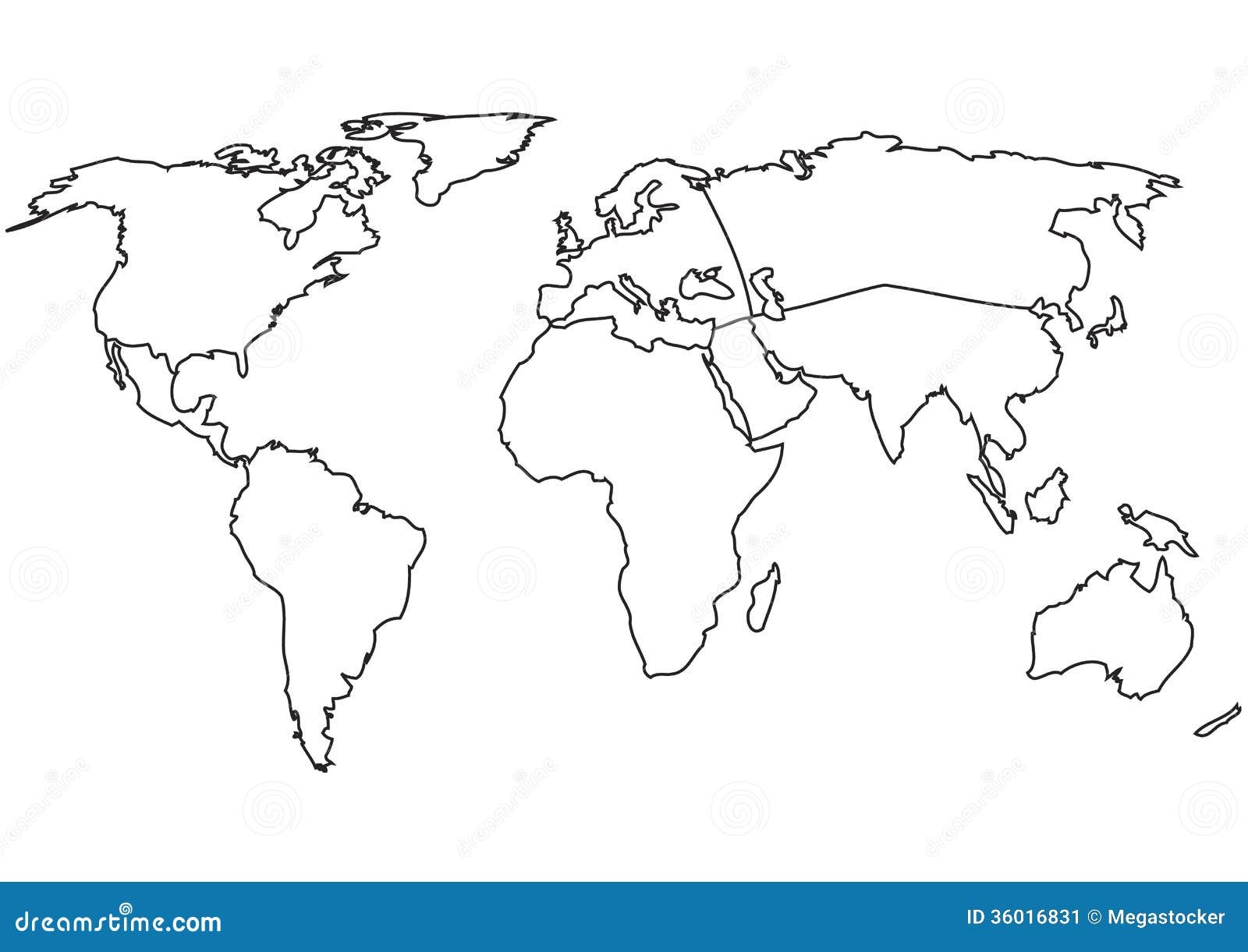 Map Of Continents Printable