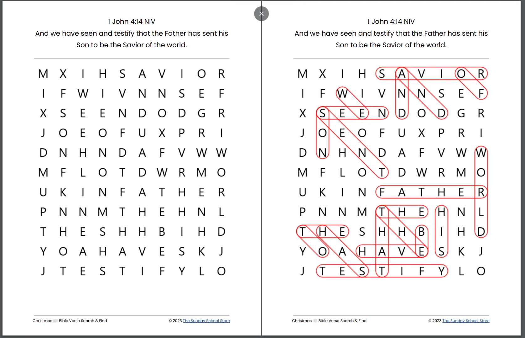 10 Free Christmas Bible Word Search Puzzles PDF Printable 