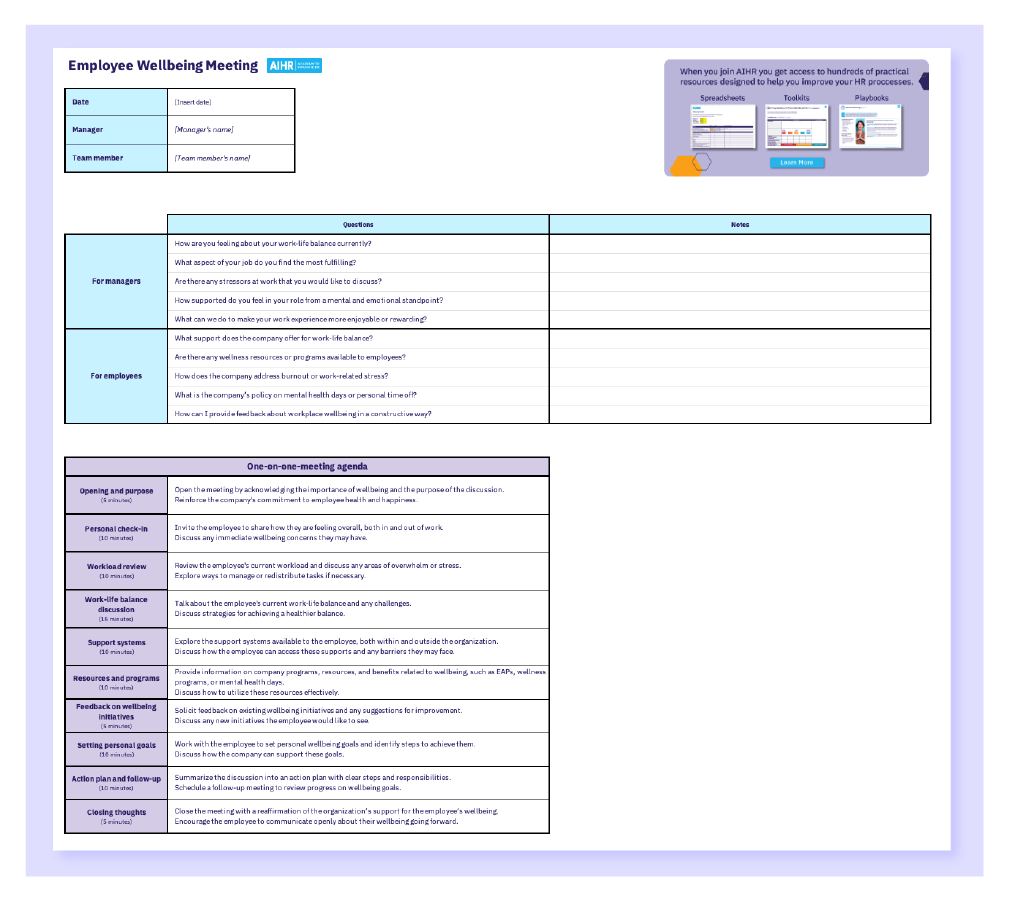 10 One on One Meeting Templates For Productive Meetings AIHR