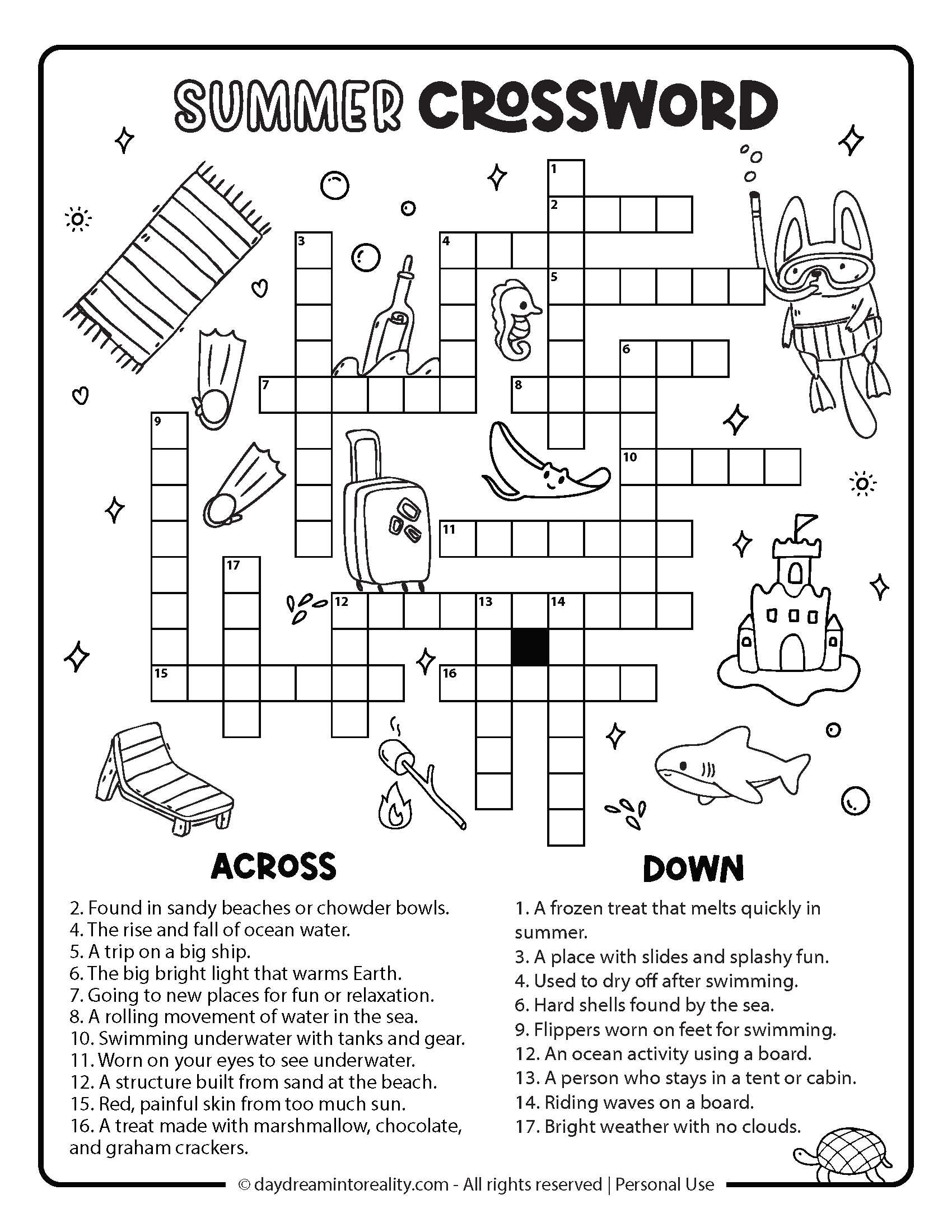 Crossword Puzzles Themed Printable