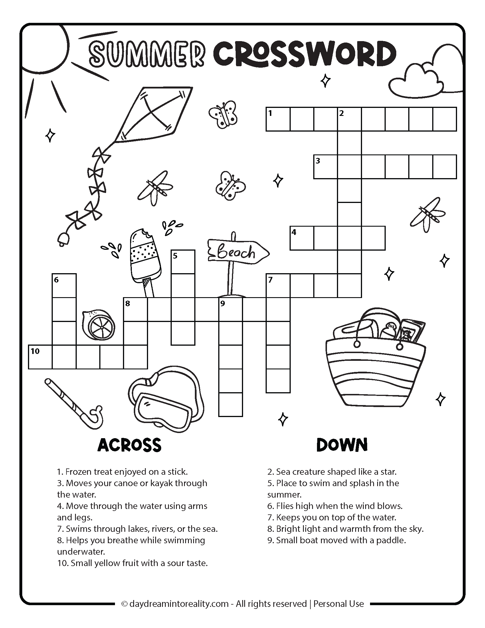 Easy Crossword Puzzle Printable Pdf
