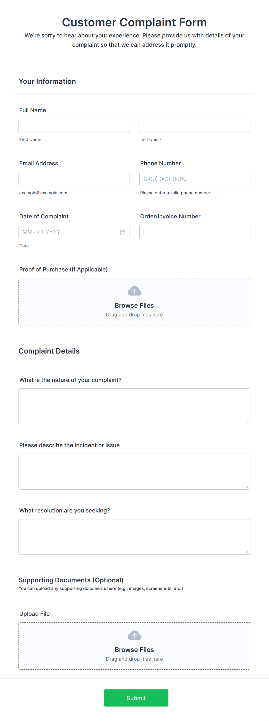 100 Complaint Forms Jotform