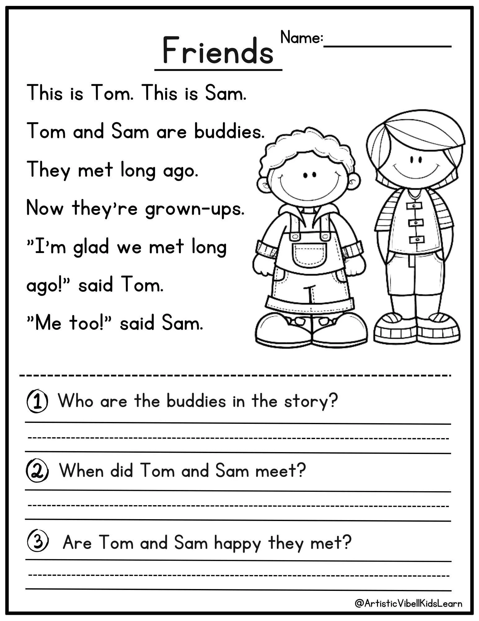 First Grade Reading Worksheets Free Printable
