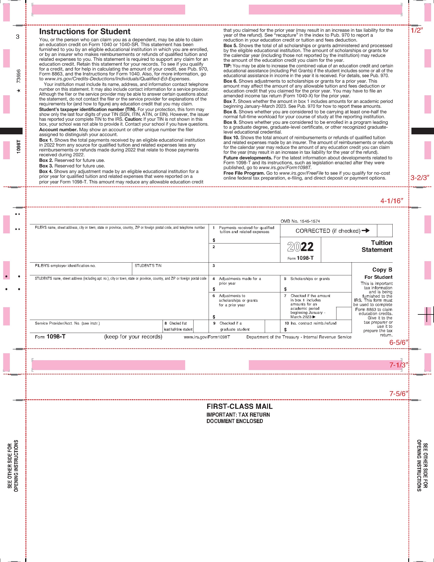 1098 T Form 2022