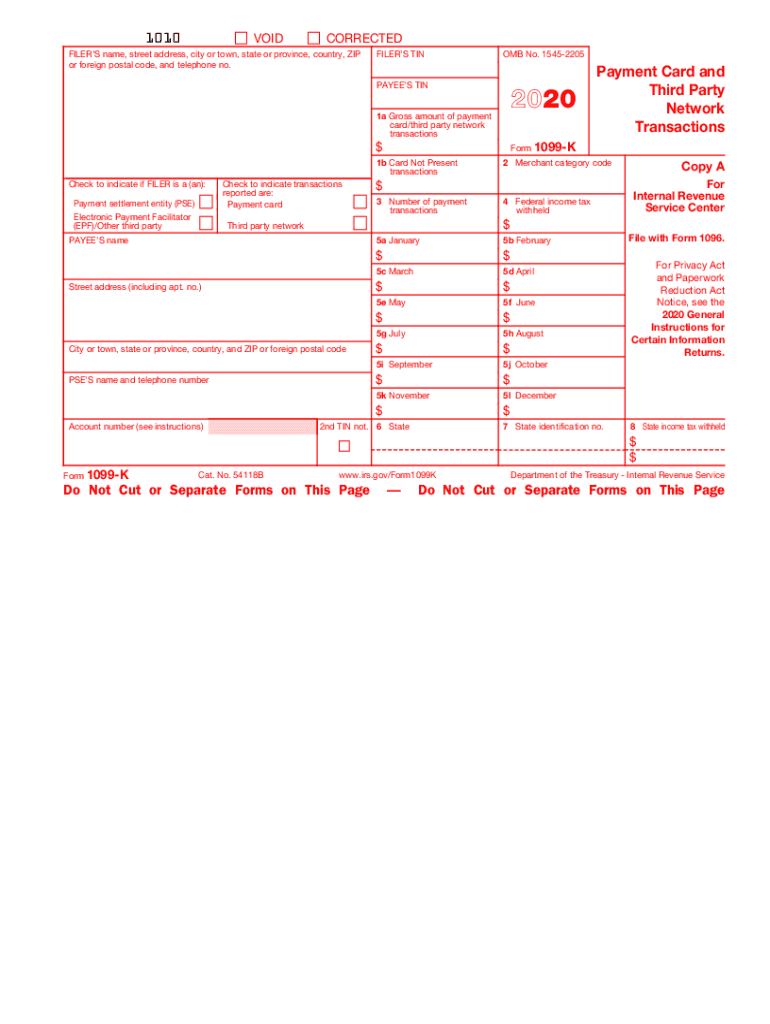 Form 1099 K 2025