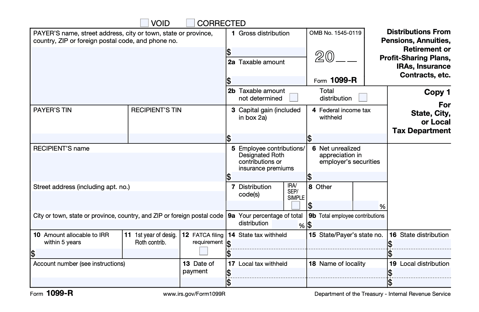 1099 R Tax Form Printable