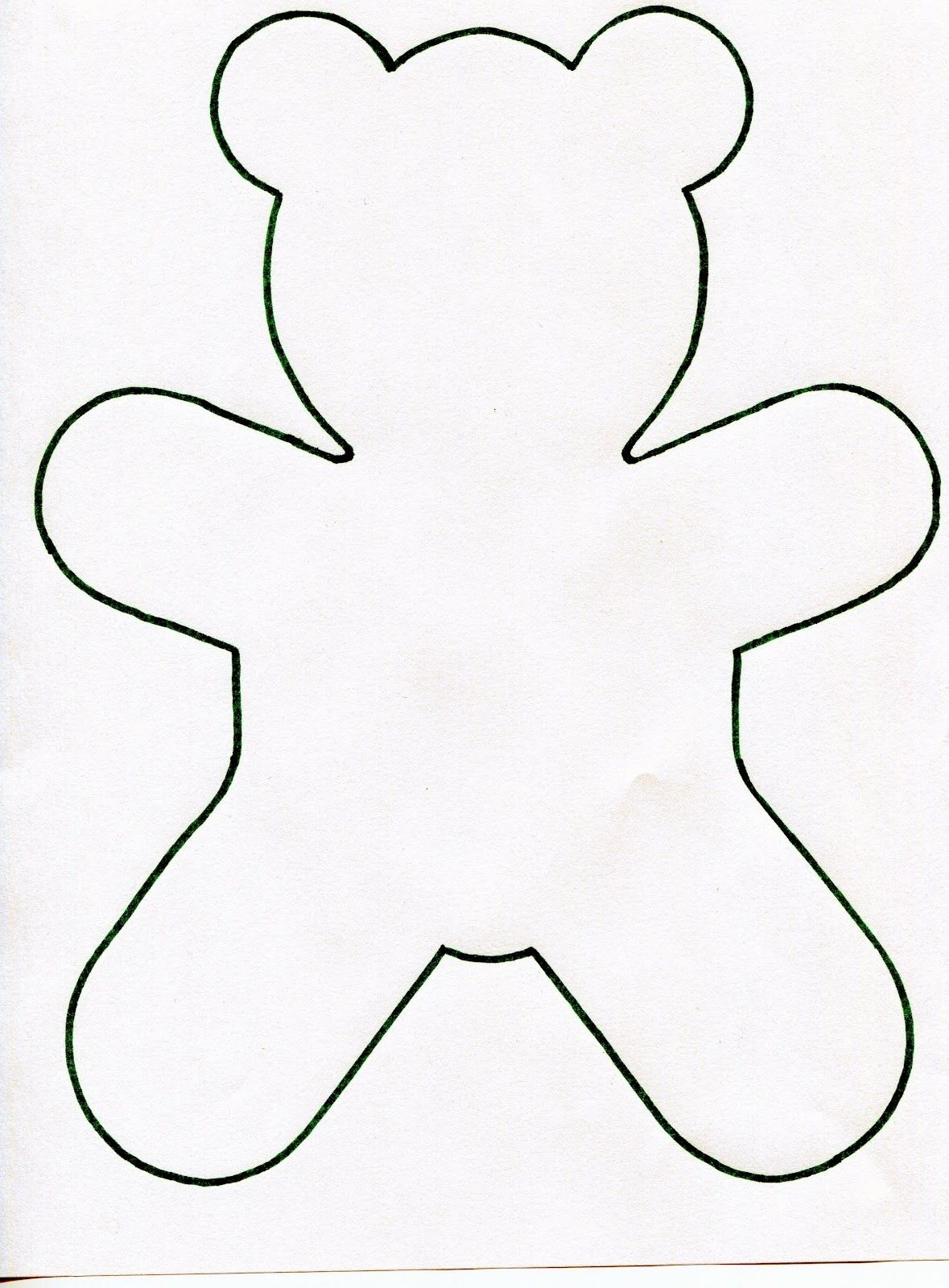 Teddy Bear Template Free Printable