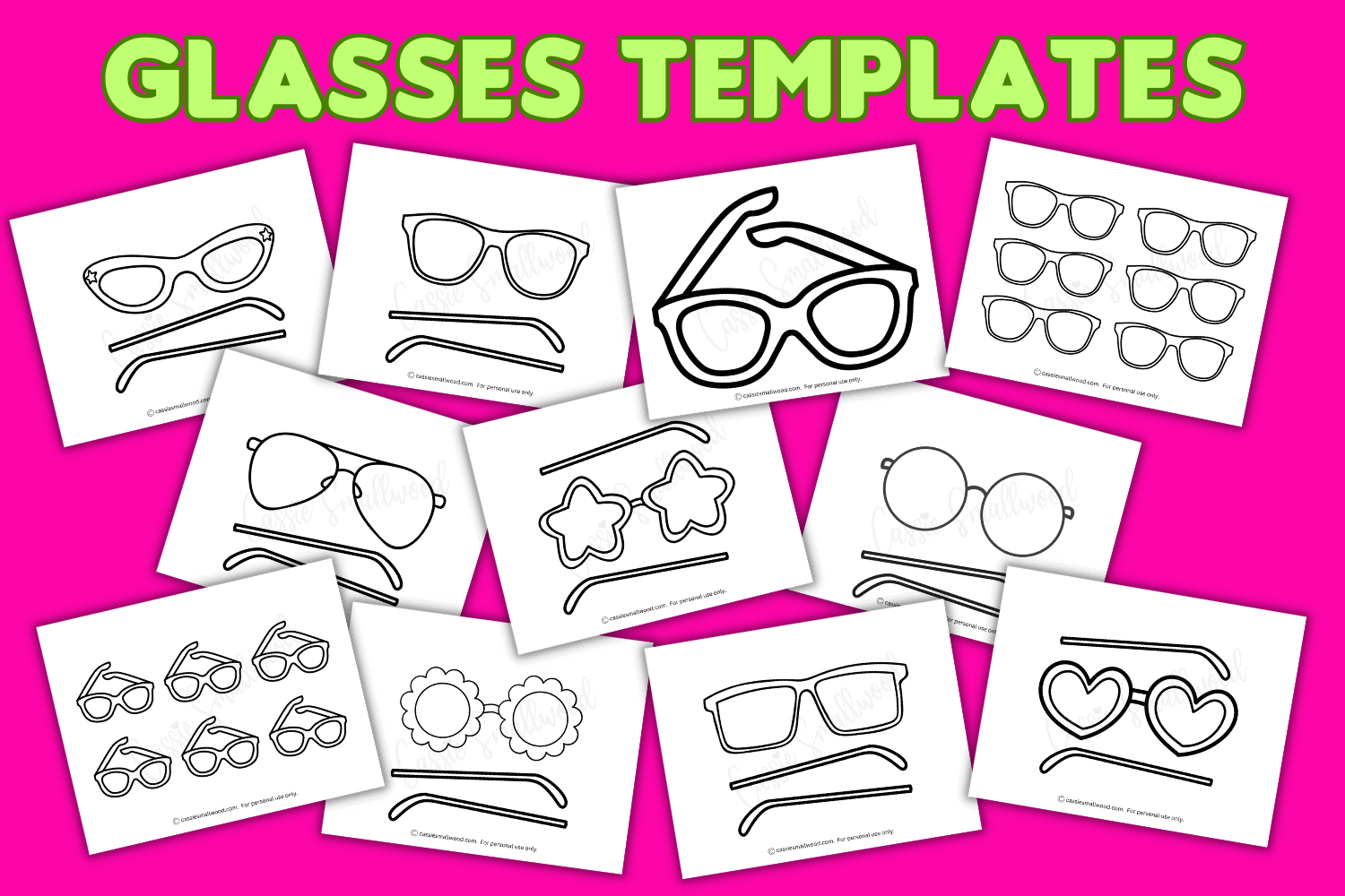 Free Printable Sunglasses Template