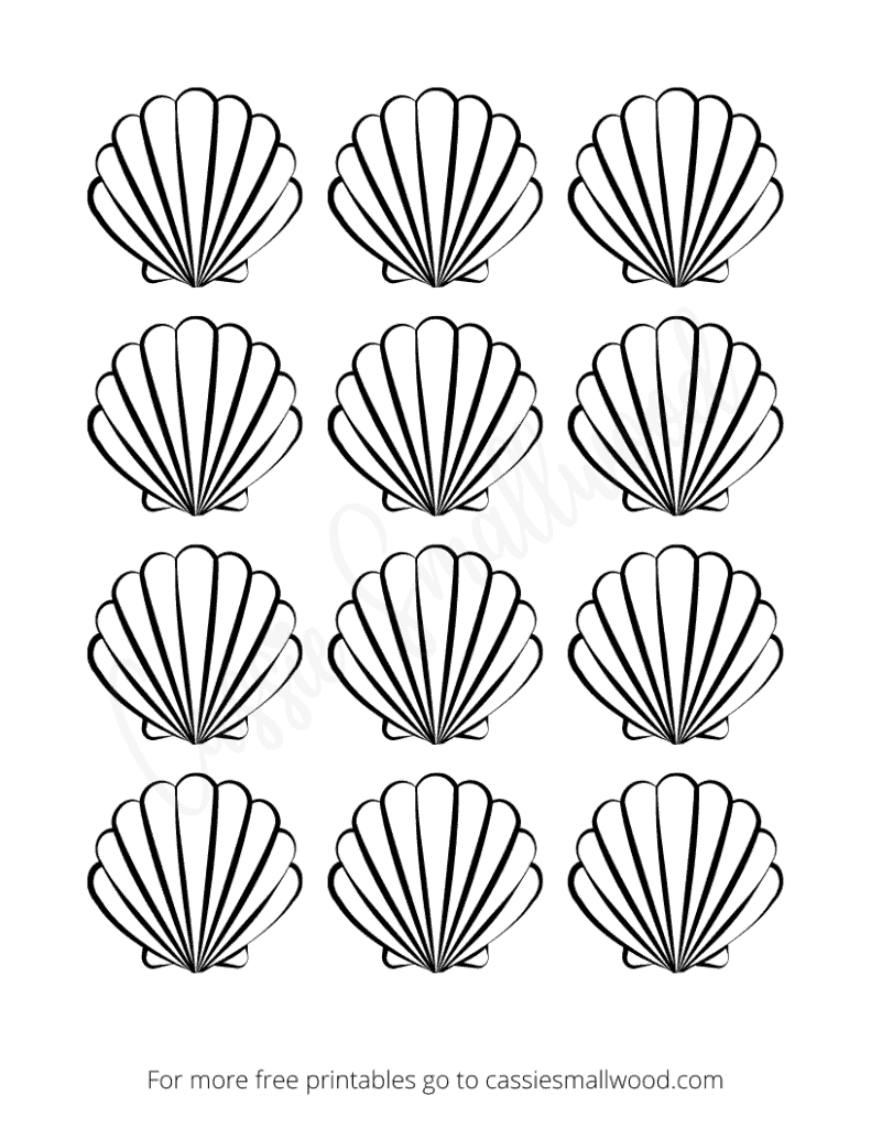Printable Seashell Template