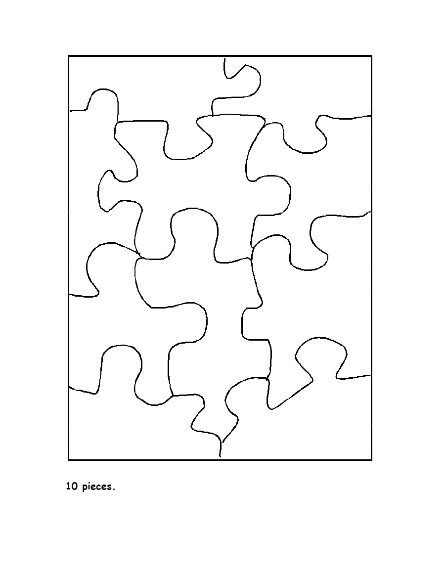 Printable Puzzle Piece Coloring Page
