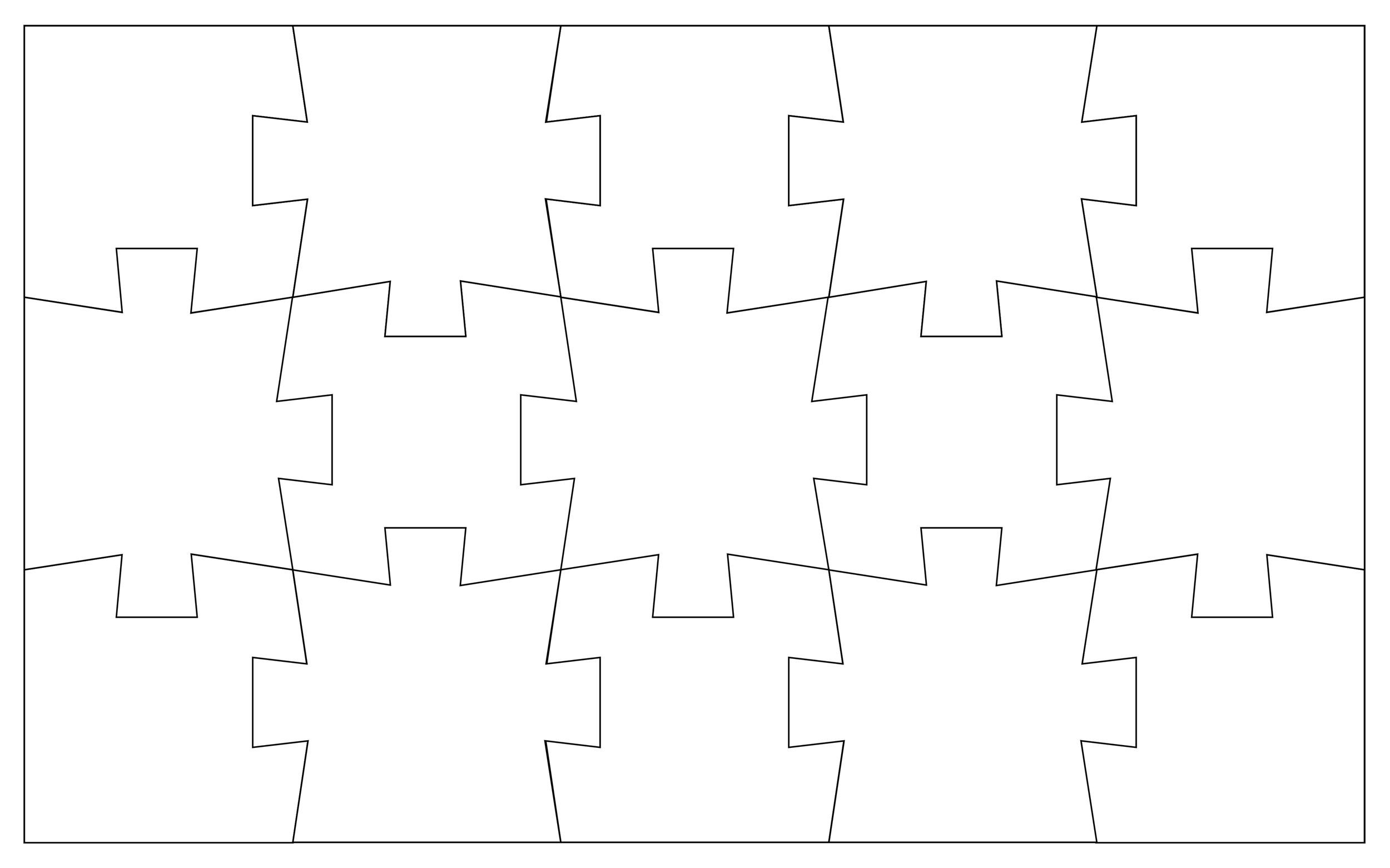 Fit Together Full Page Printable Puzzle Piece Template