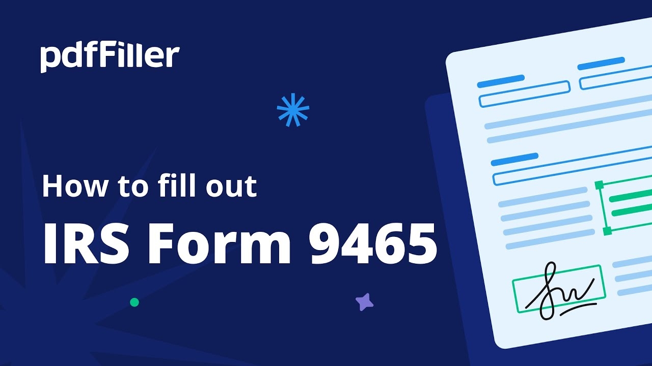 2020 2025 Form IRS 9465 Fill Online Printable Fillable Blank 