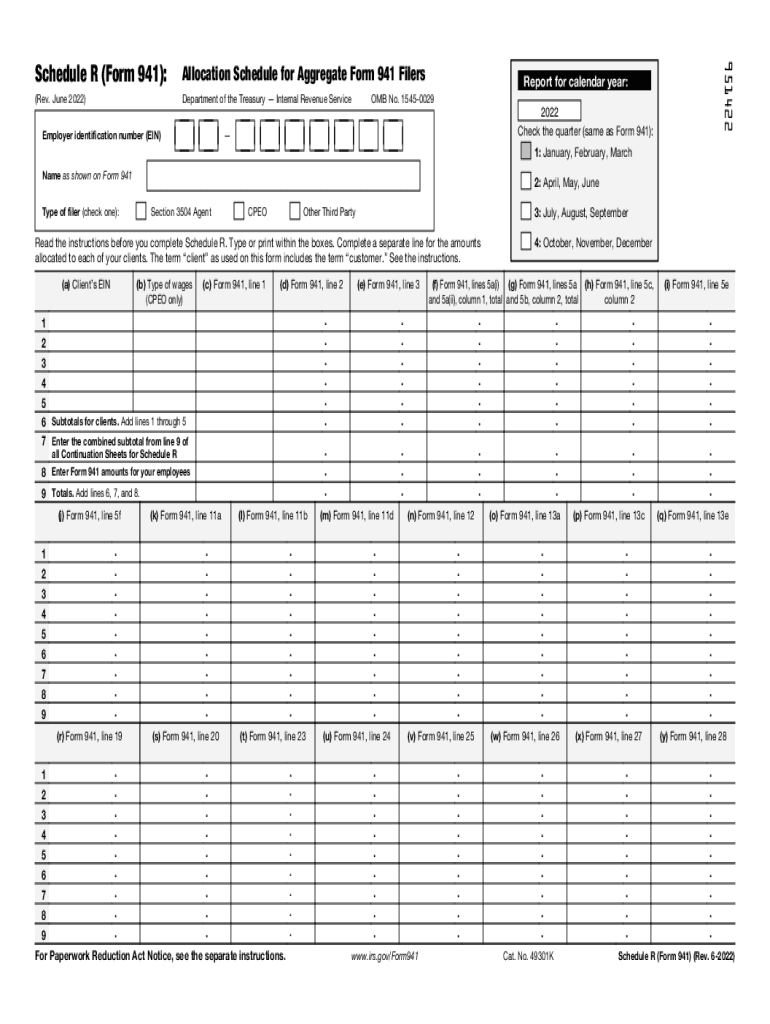 2022 Schedule B Form 941 Fill Out amp Sign Online DocHub