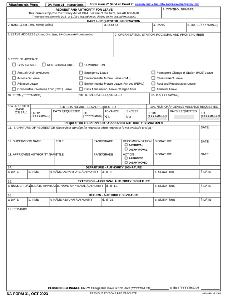 Leave Form 2025