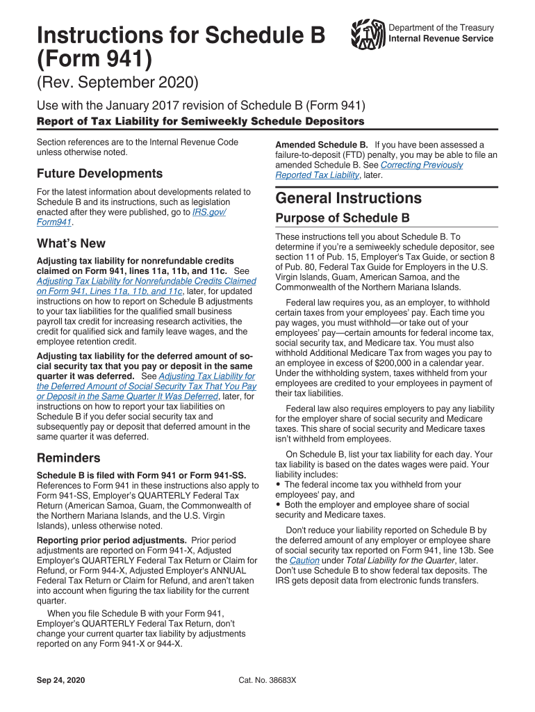 Irs Form 941 Schedule B 2023 Printable