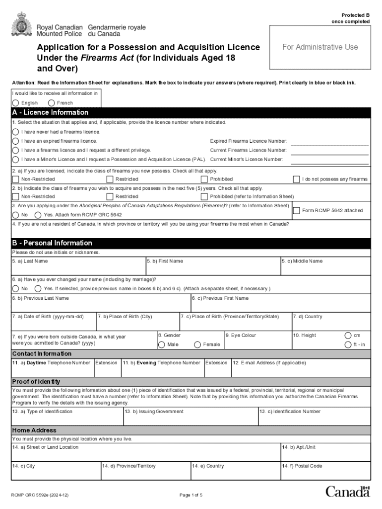 2024 Form Canada RCMP GRC 5592e Fill Online Printable Fillable 