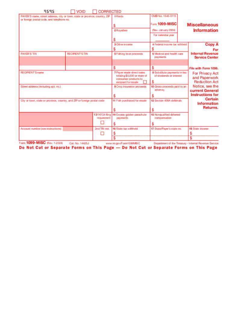 Irs 1099 Misc Form 2024