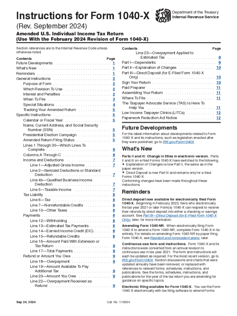 Irs Forms 1040x Printable Form