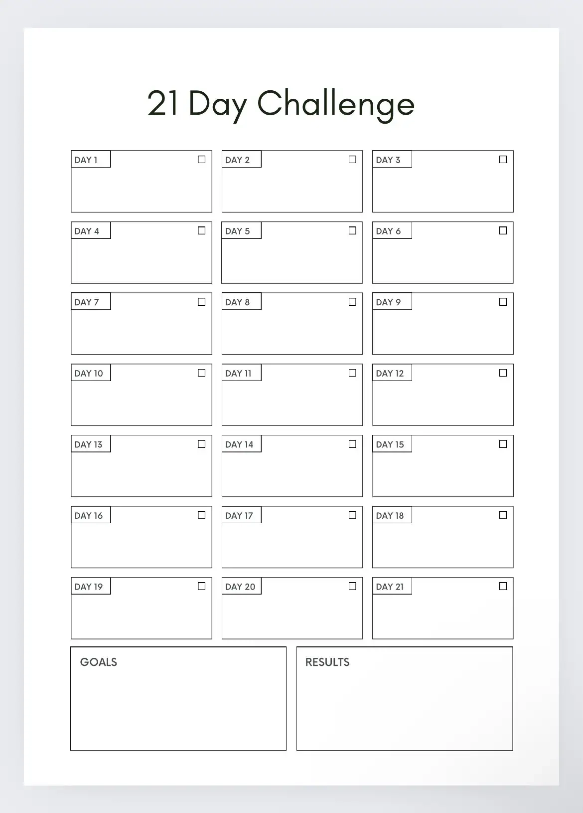 21 Day Challenge Planner Goal Setting amp Habit Tracker PDF 