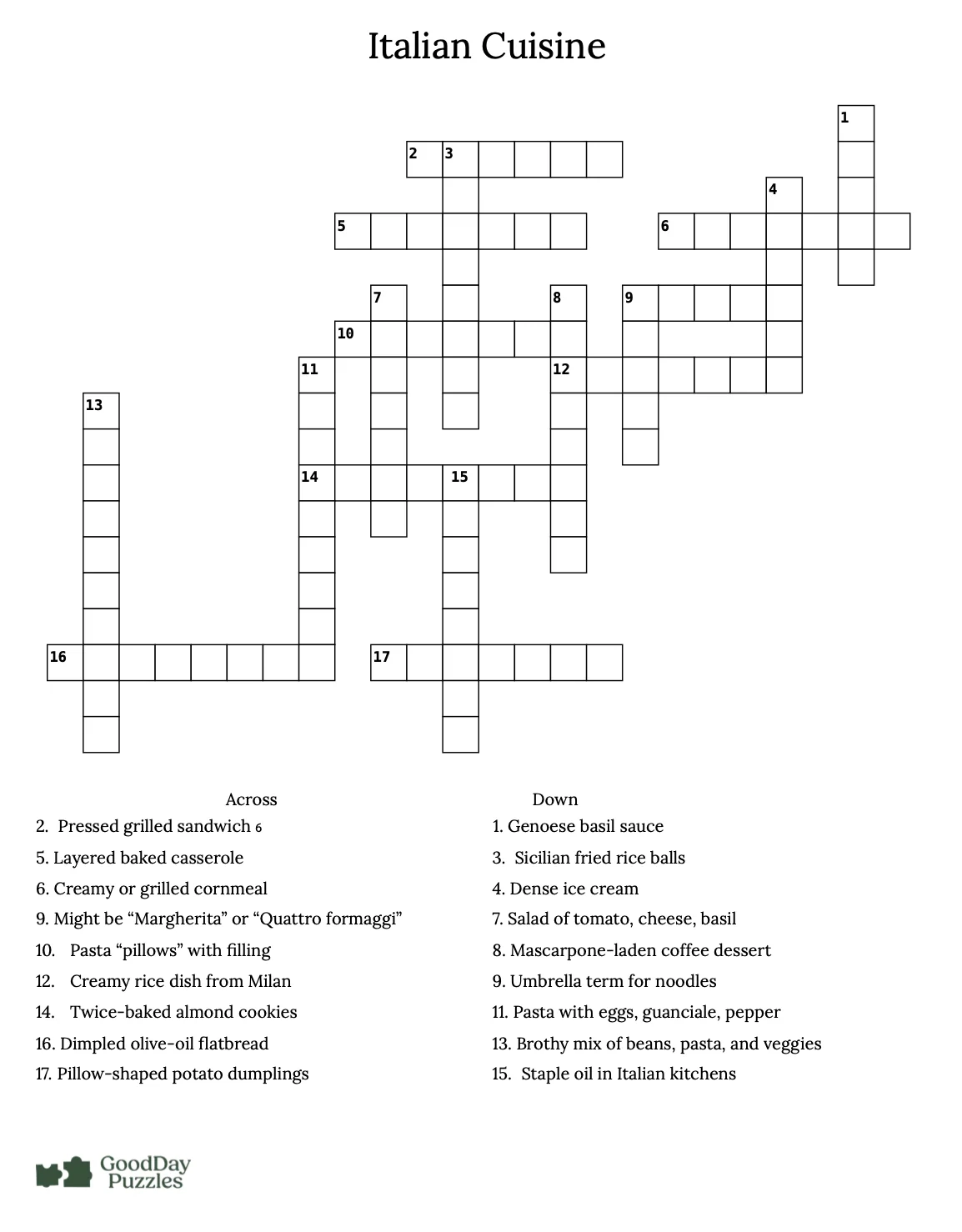 25 Crossword Puzzles Download amp Print GoodDay Puzzles