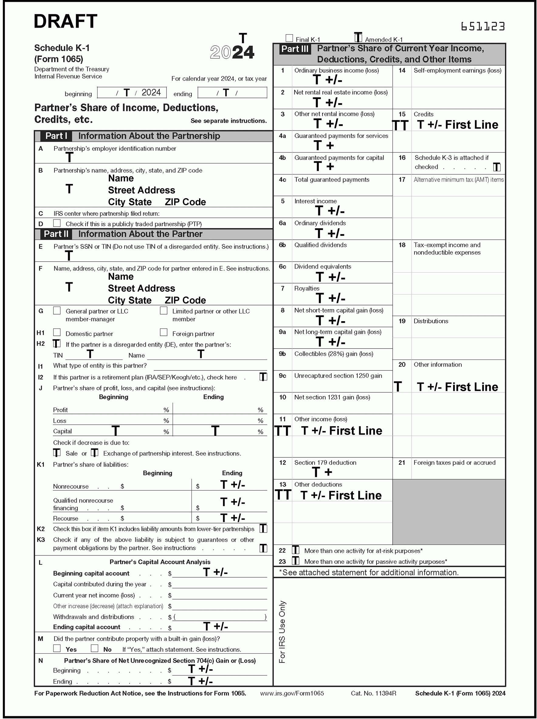 Irs Schedule K-1 Form 1120-S 2024