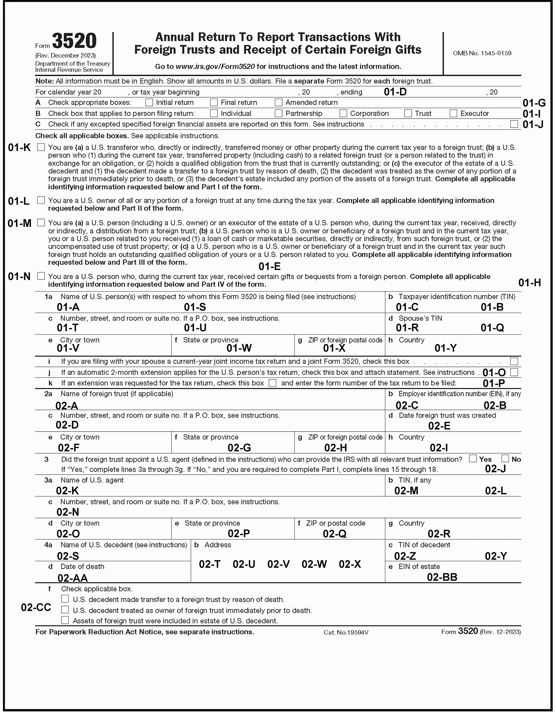 3 22 19 Foreign Trust System Internal Revenue Service