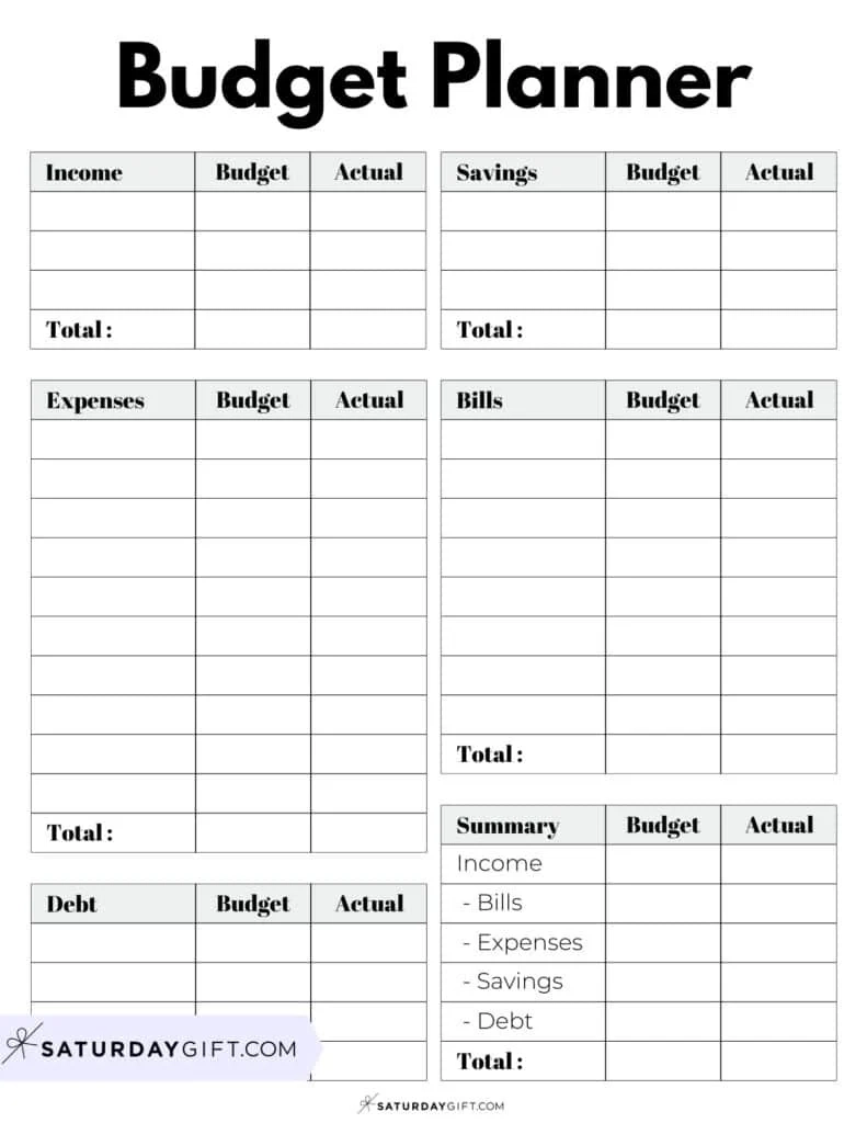 Free Printable Money Budgeting Worksheets
