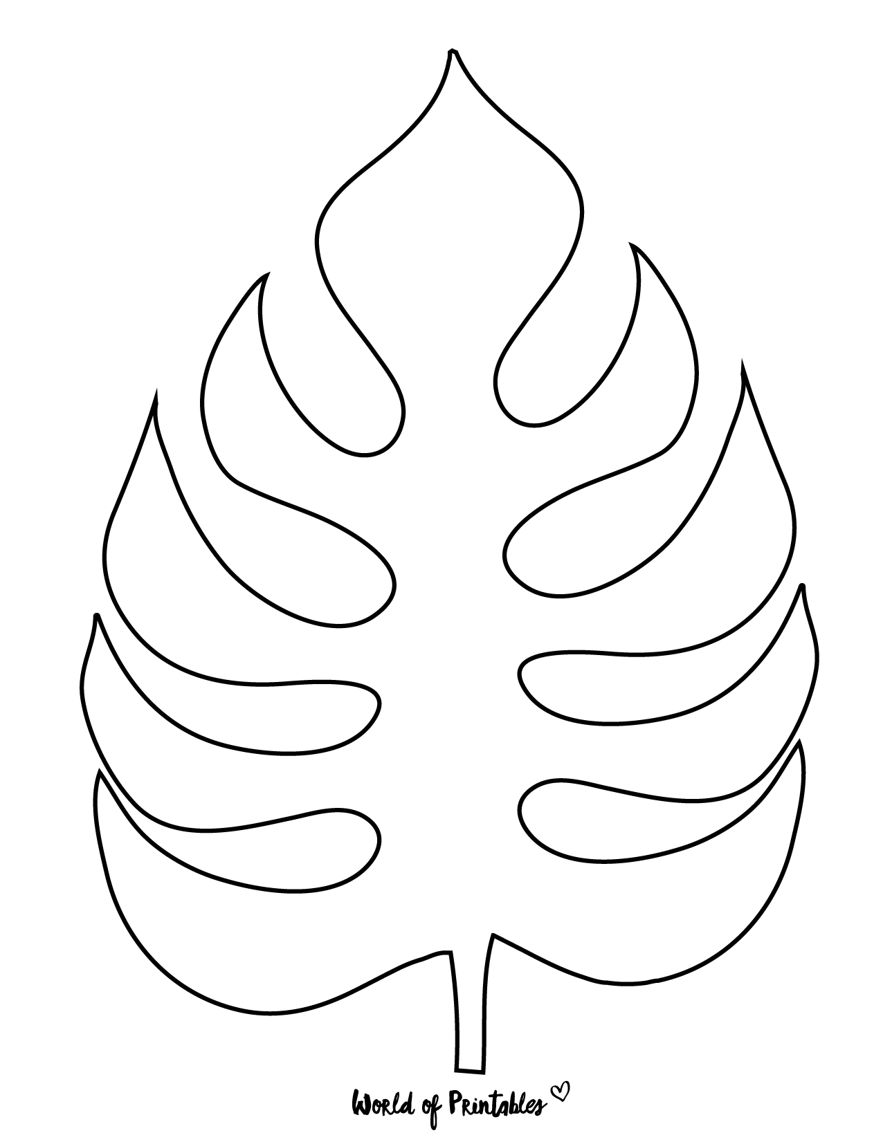 Large Leaf Template Printable Pdf Free