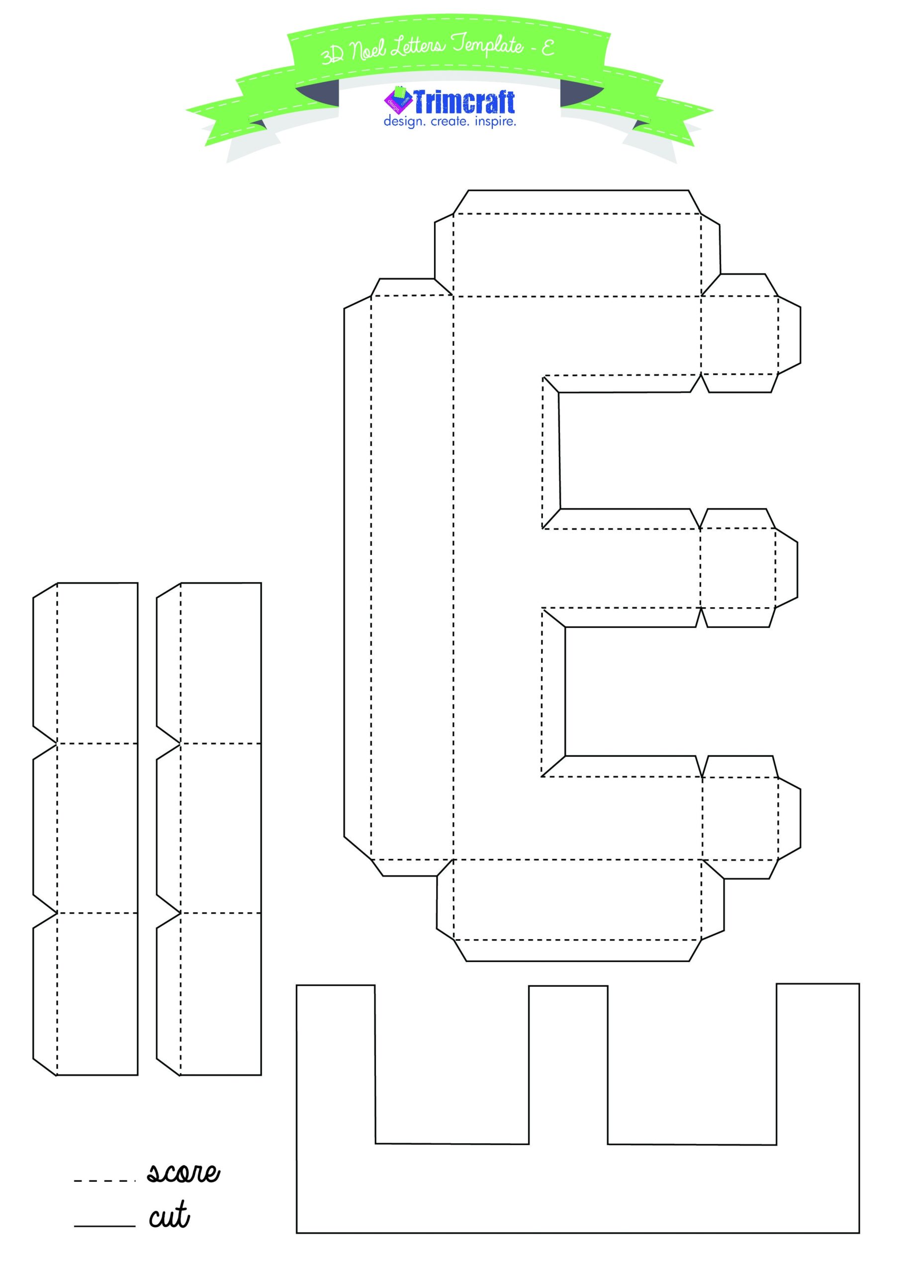 3D Letter Template