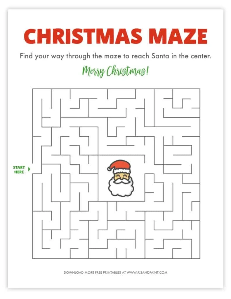 Free Online Printable Christmas Games