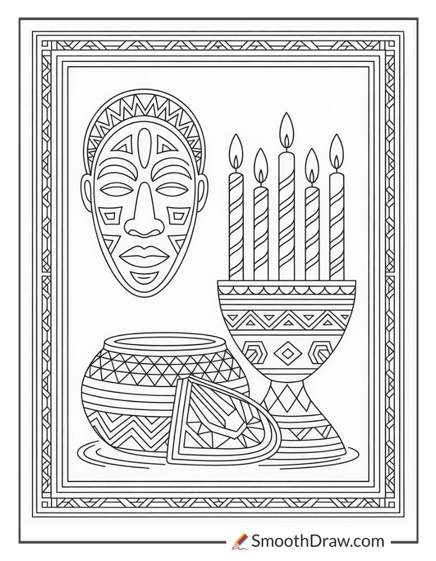 48 Kwanzaa Coloring Pages Free Printables Smooth Draw